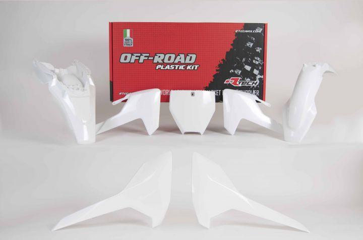 R-TECH WHITE PLASTIC KIT/5 HUSQVARNA TC65 2017-2023