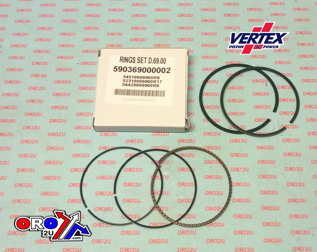 VERTEX PISTON RING 69mm HONDA TRX250TM/TE 2002-2023
