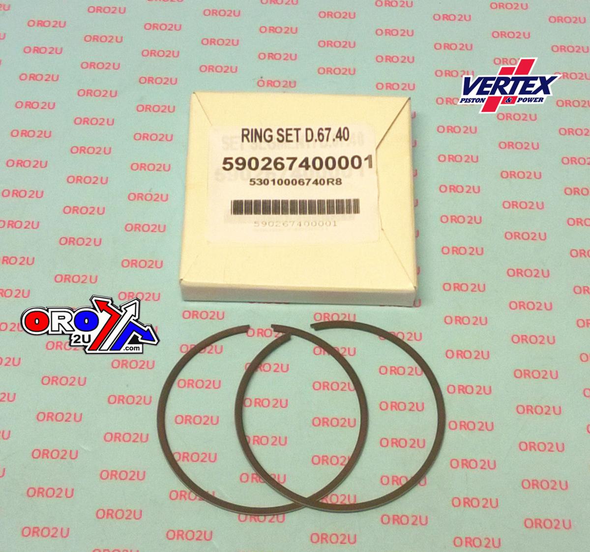 VERTEX PISTON RING 67.4mm KAWASAKI KXT/KXF250 TECATE 1987-1988