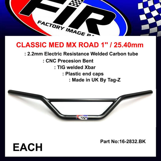 CLASSIC MED MX ROAD 1'' / 25.40mm, MATT BLACK/HANDLEBAR X BAR SAMES AS 16-295