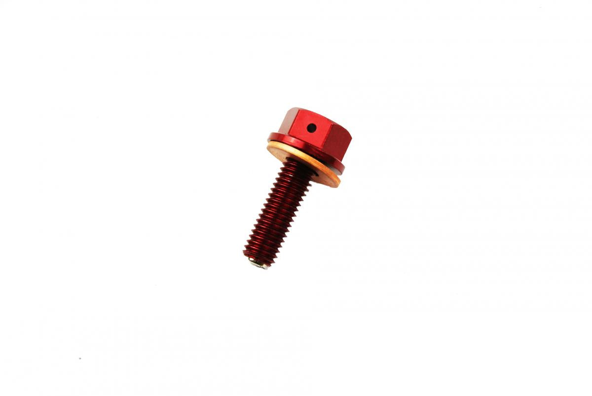 MAGNETIC OIL DRAIN PLUG M8x1.25, CRF 250R 250X, RED