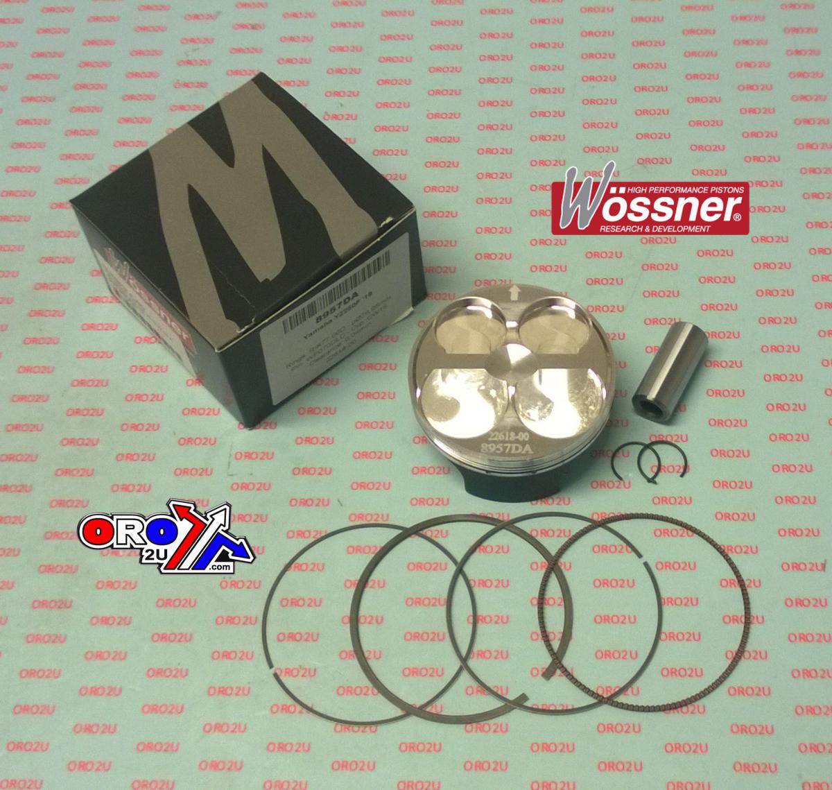 WOSSNER 77mm FORGED PISTON KIT B, YAMAHA YZ250F 19-25, FX 20-25, WR250F 20-25