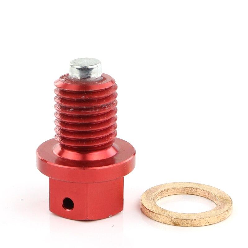 MAGNETIC OIL DRAIN PLUG M12x1.50, 90015-KA3-711, 90340-12006-00, RED