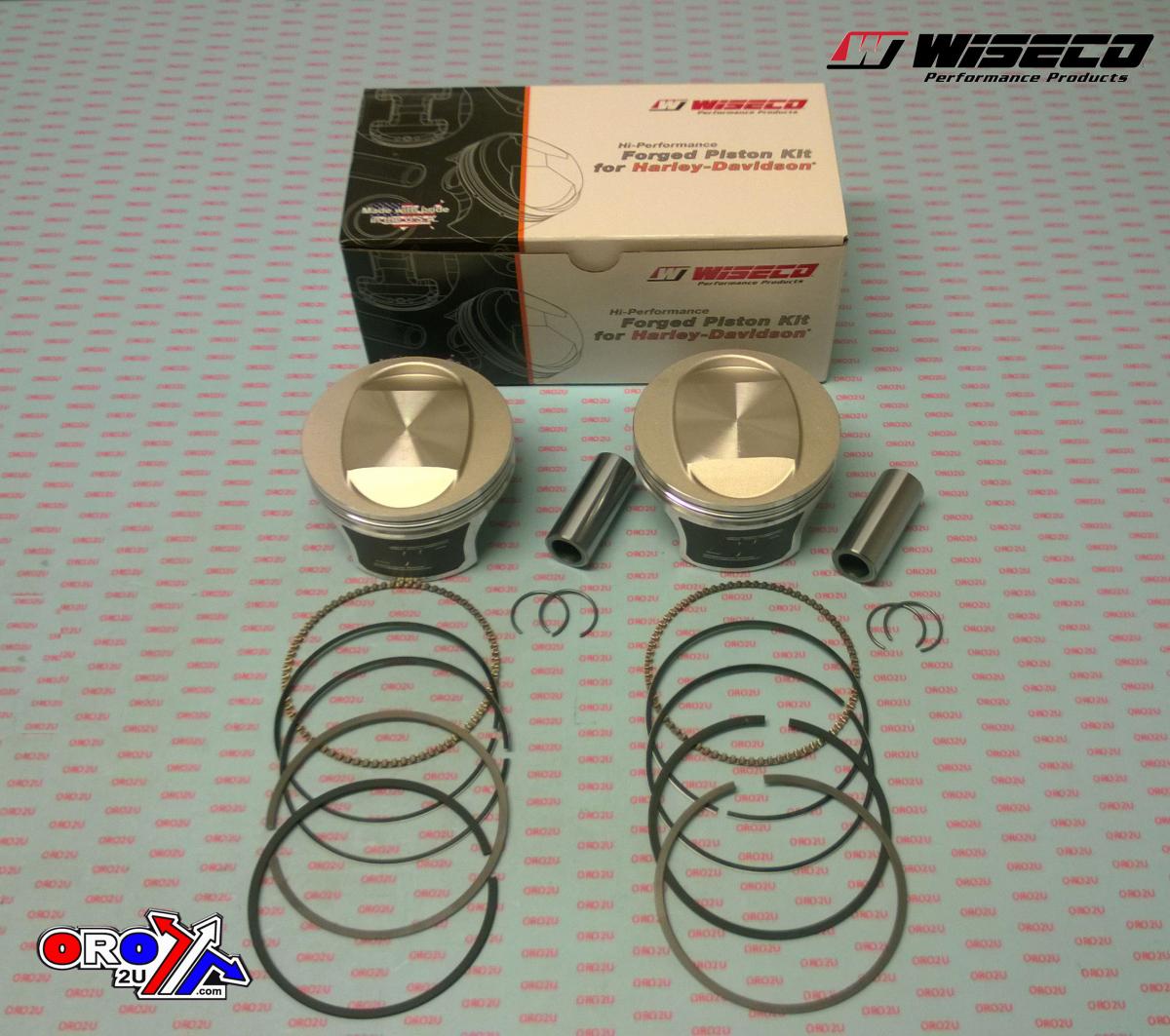 WISECO PISTON KIT PS, HARLEY DAVIDSON TWIN CAM 96 to 103cid 10.5:1 CR