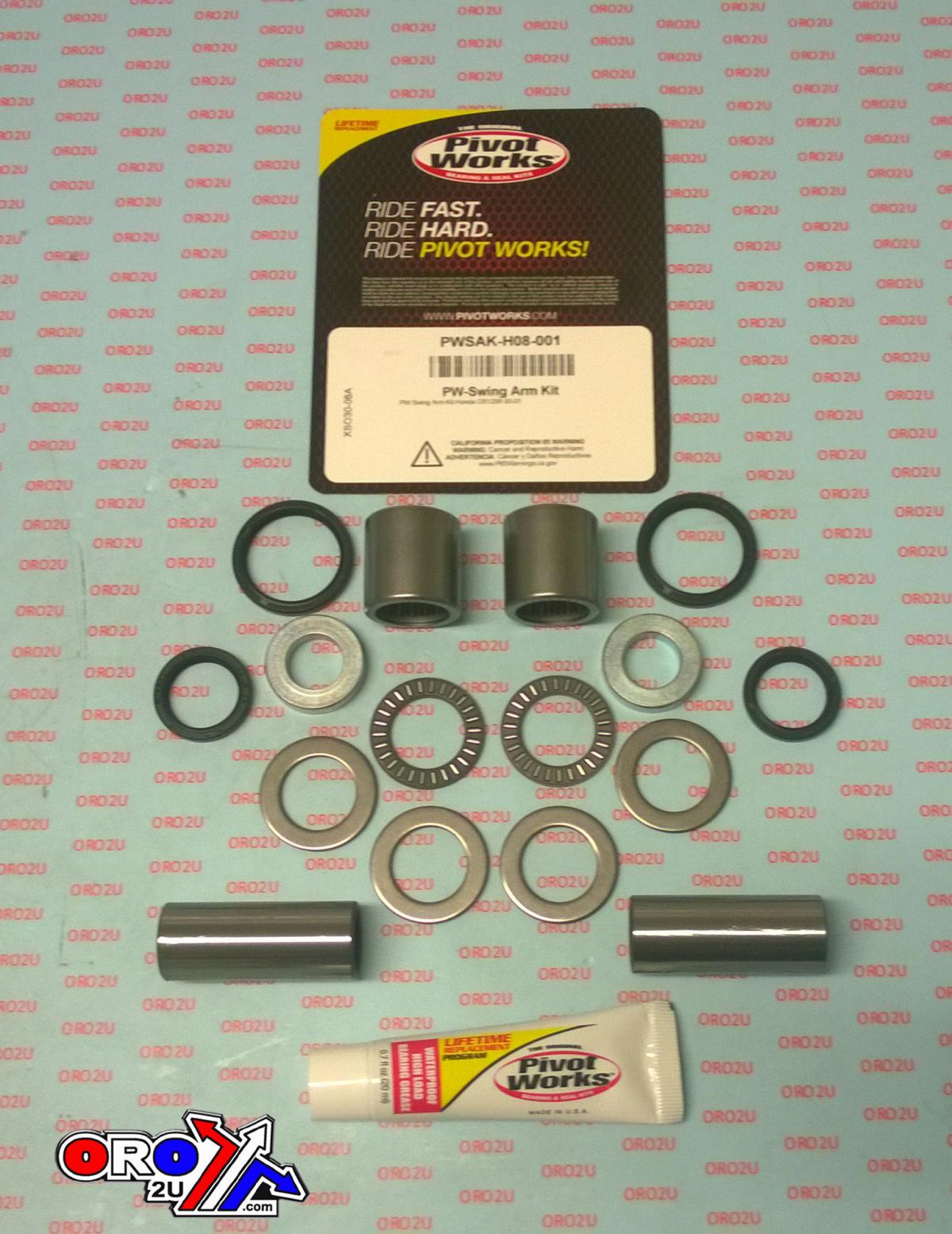 SWINGARM BEARING KIT HONDA CR125R 93-01, PIVOT WORKS PWSAK-H08-001, PWSAKH08001
