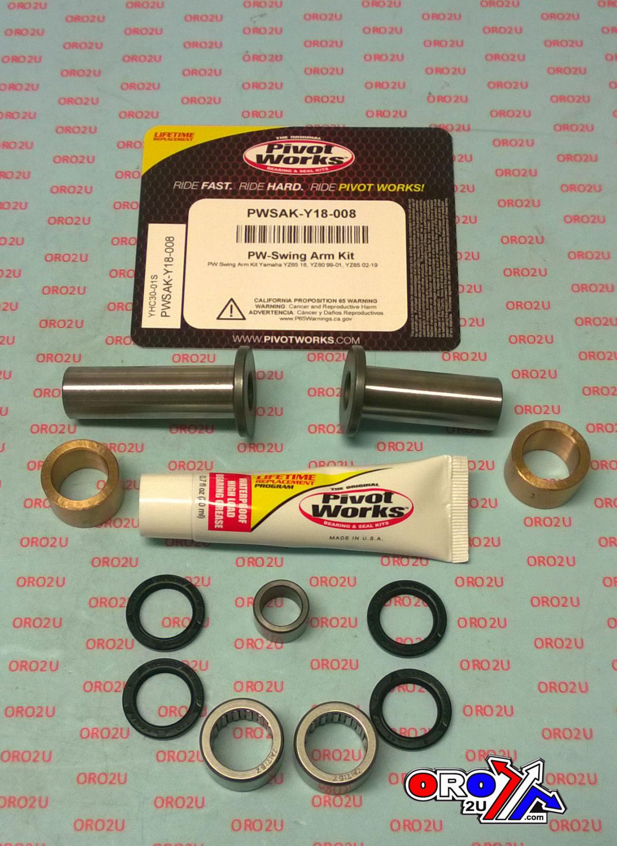 SWINGARM BEARING KIT YYZ80/85 99-22, YZ65 18-22 [PIVOT WORKS PWSAK-Y18-008]