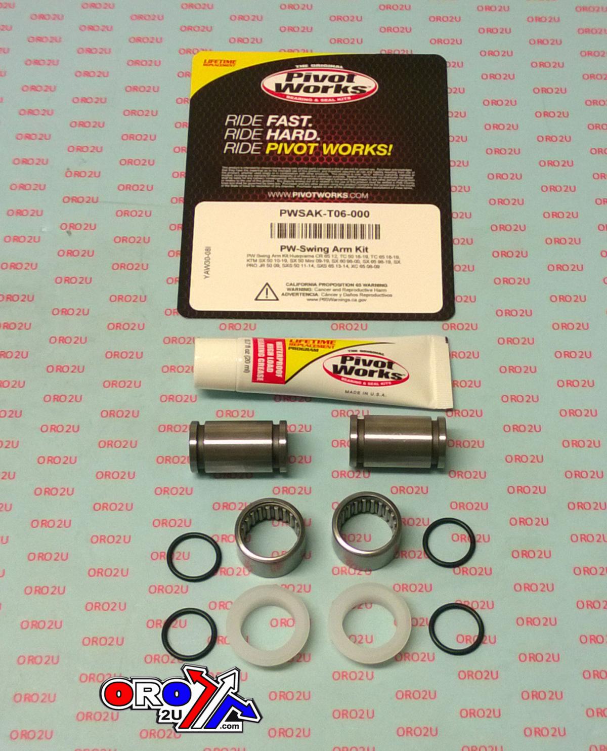 SWINGARM BEARING SEAL KIT KTM 50 09-18,  65 98-18, PIVOT WORKS PWSAK-T06-000