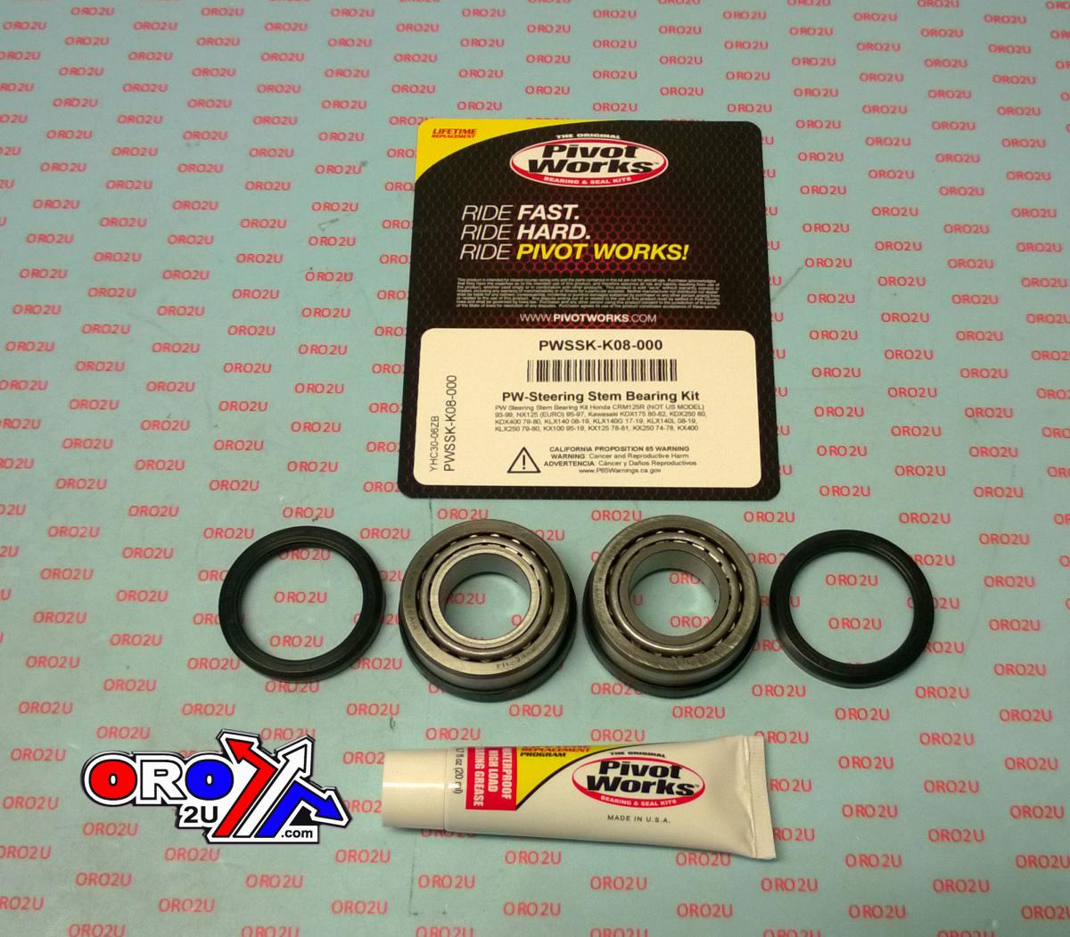 STEERING BEARING & SEAL KIT PIVOT WORKS PWSSK-K08-000, CRM125 93-99, NX125 95-97