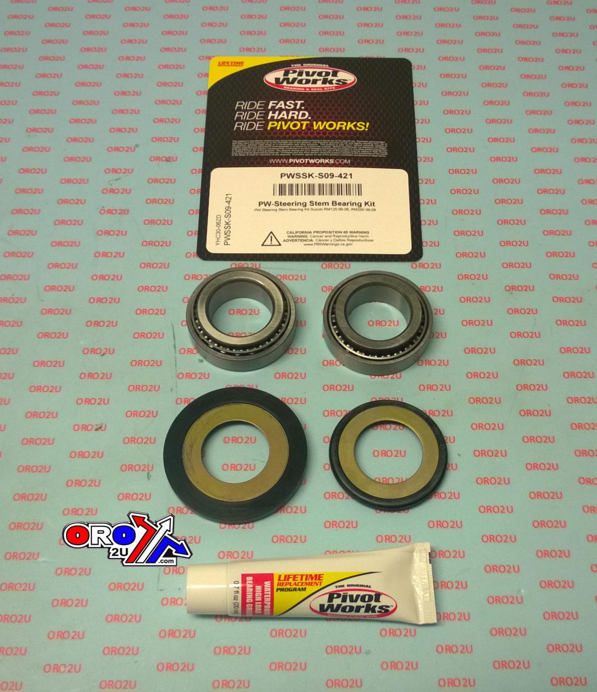 STEERING BEARING KIT PIVOT WORKS PWSSK-S09-421, RM125/250 05-08, RMZ450 05-07