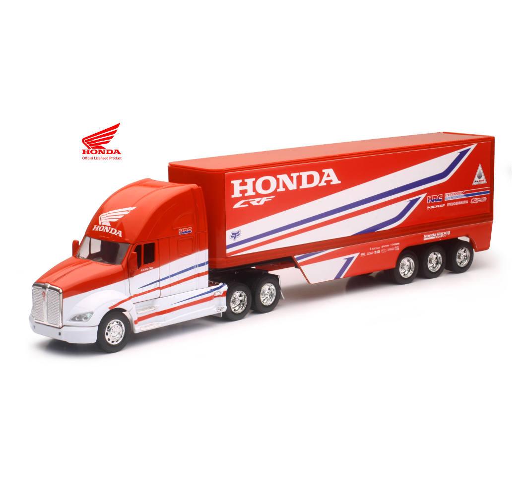 NEWRAY DIE CAST MODEL HRC KENWORTH T700 TEAM TRUCK RED & WHITE, SCALE 1:32