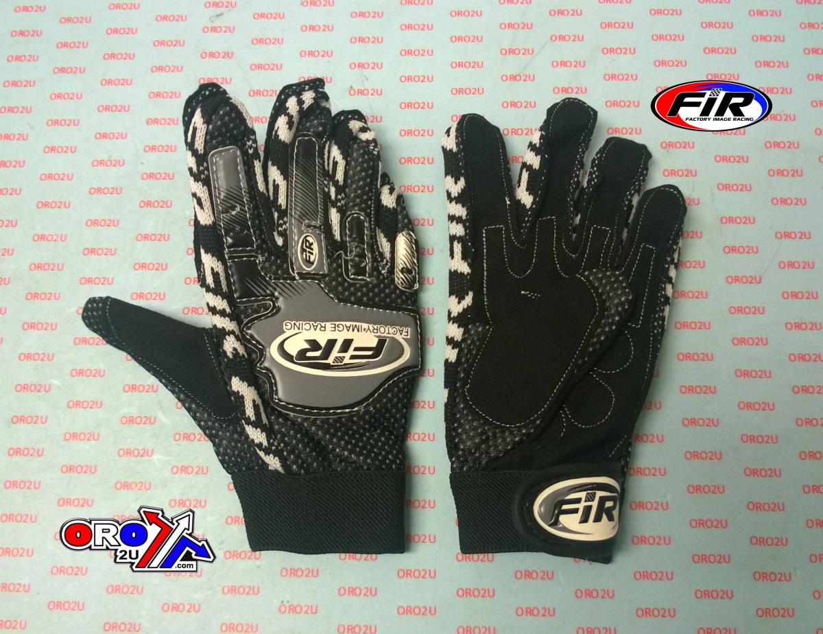 FIR BLACK YOUTH MX GLOVES, Size 1