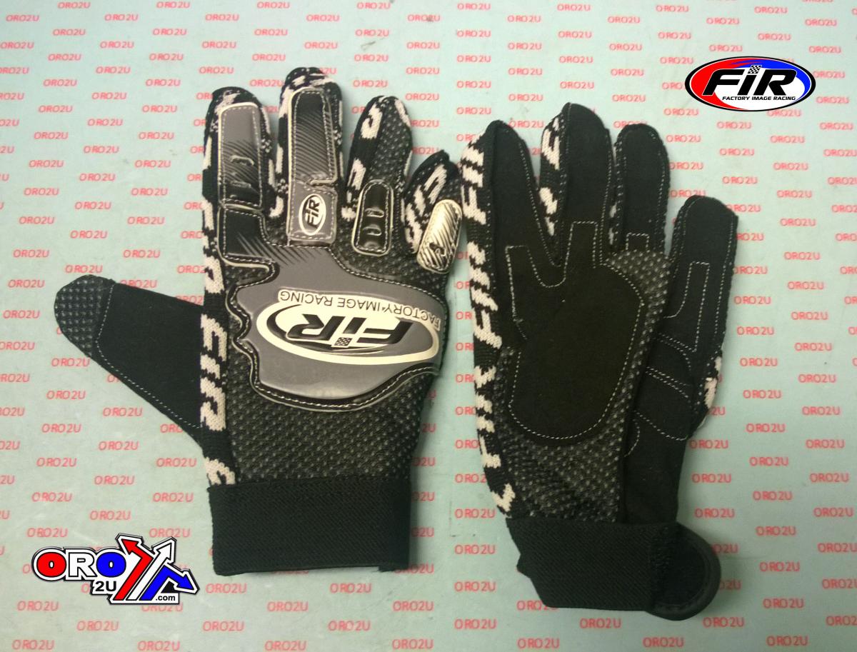 FIR BLACK YOUTH MX GLOVES, Size 5
