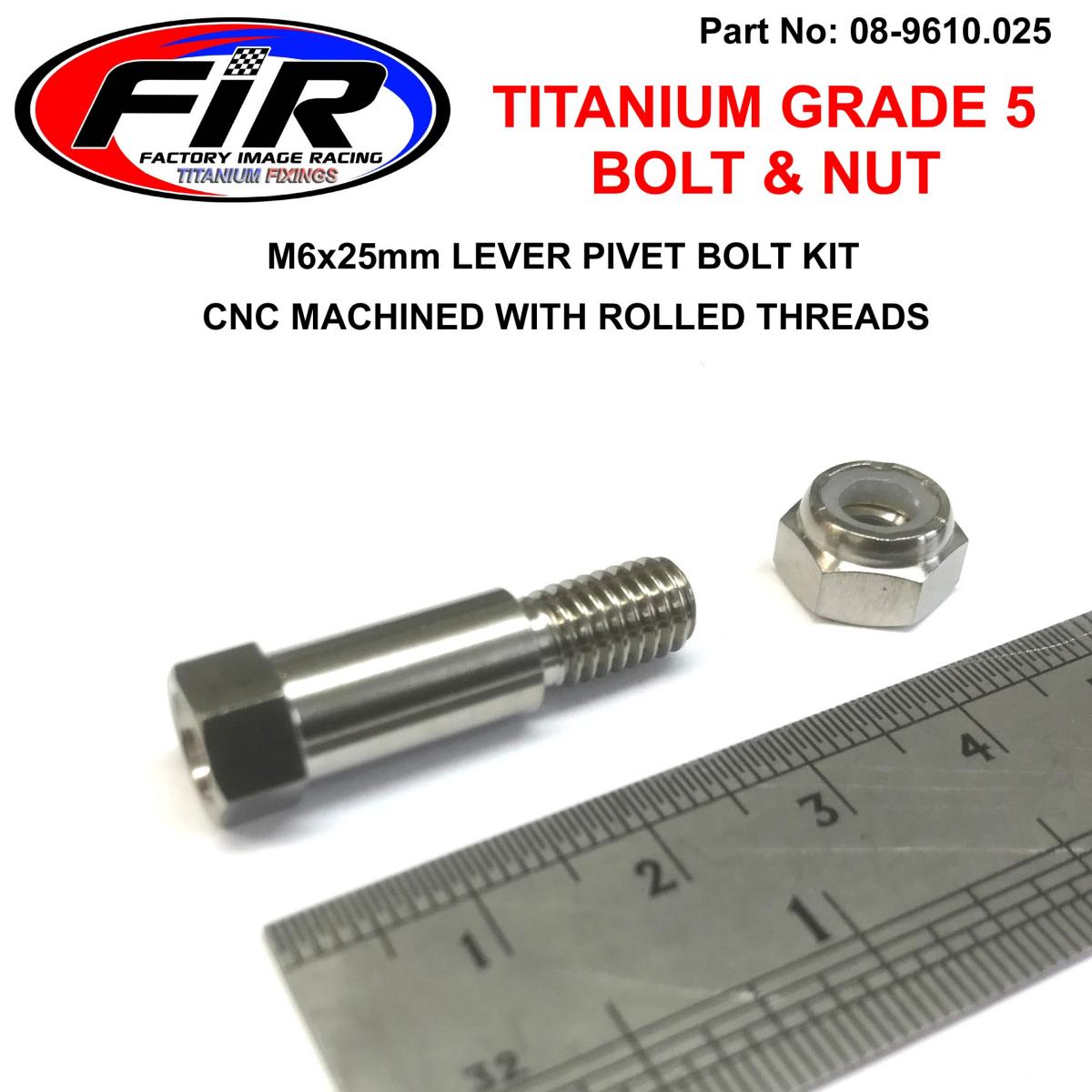 TITANIUM GR5 CLUTCH LEVER PIVOT BOLT KIT  KAW 92153-0807 / YAM 90109-06034