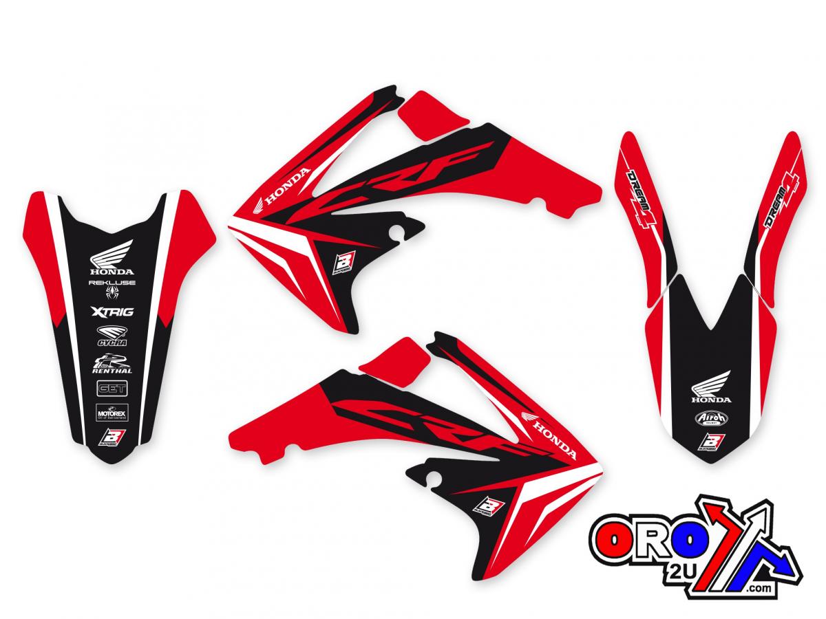 HONDA CRF250R 10-13, CRF450R 2009-2012 DREAM 4, DECAL KIT