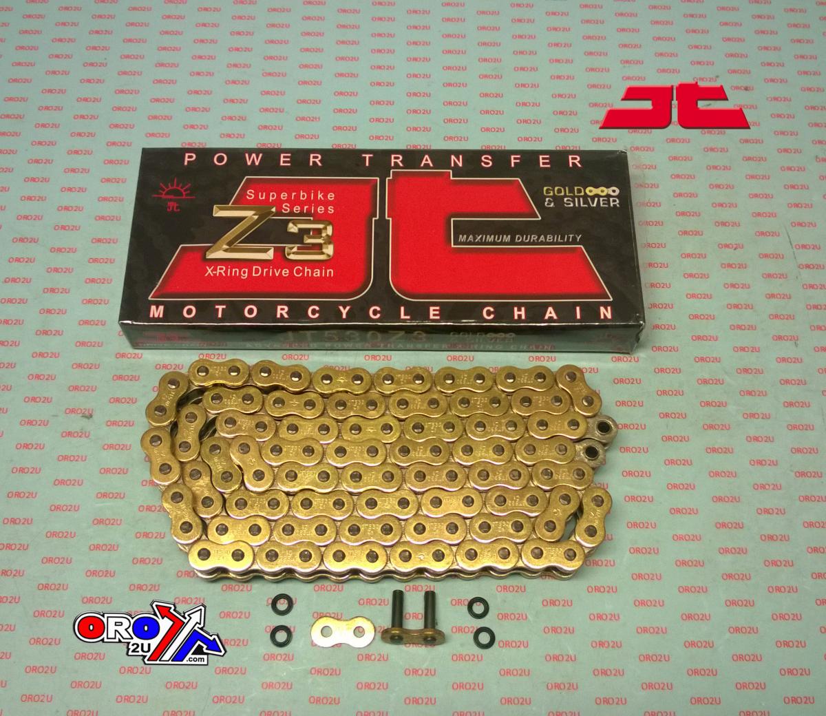 JT CHAIN 530Z3 110L NICKEL Z3, X-RING Super Heavy Duty, JTC530Z3GS110RL