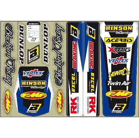 YAMAHA STD STICKER KIT, Can be applied to all Yamaha MX bikes old and new
