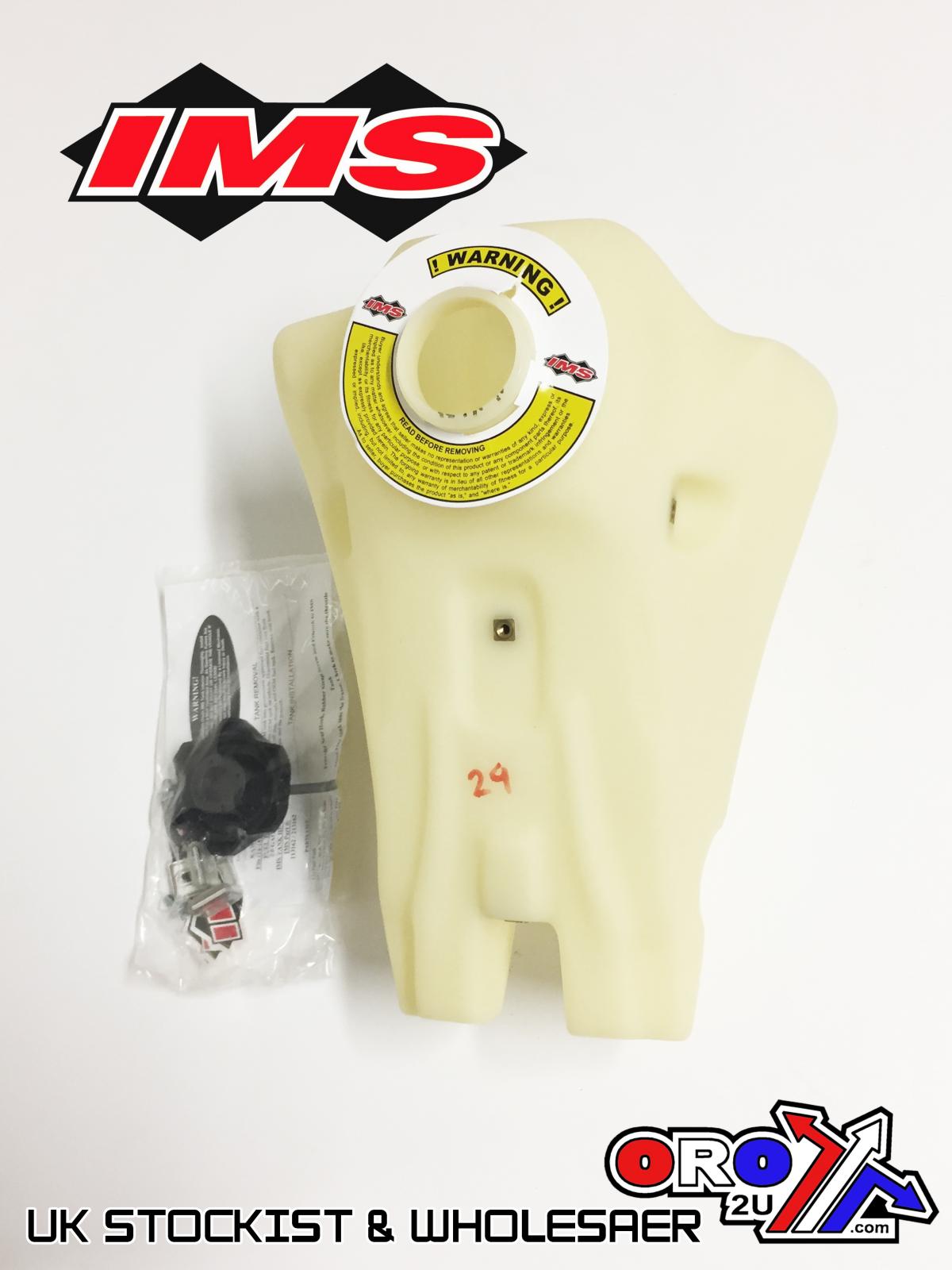 IMS Natural 2.0 gal Fuel Tank+Screw Cap Kaw KX85 14-23, KX100 14-21, KX112 22-24
