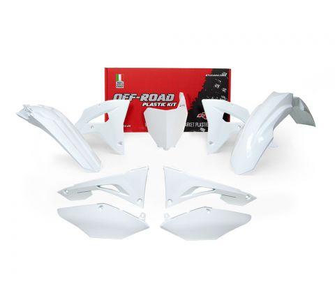R-TECH WHITE PLASTIC KIT/6 HONDA CRF250RX 2019-2021, CRF450RX 2019-2020