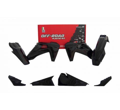 R-TECH BLACK PLASTIC KIT/5 HUSQVARNA TE125-300, FE250-501 2020-2023