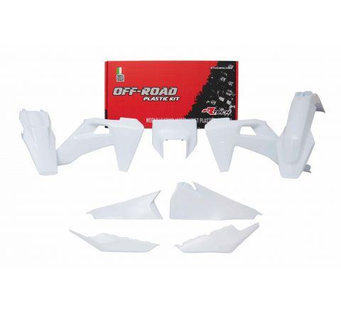 R-TECH WHITE PLASTIC KIT/6 HUSQVARNA TE125-300, FE250-501 2020-2023