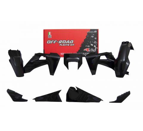 R-TECH BLACK PLASTIC KIT/6 HUSQVARNA TE125-300, FE250-501 2020-2023