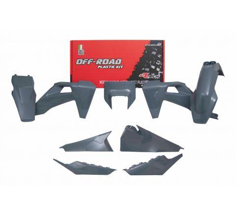 R-TECH GREY PLASTIC KIT/6 HUSQVARNA TE125-300, FE250-501 2020-2023