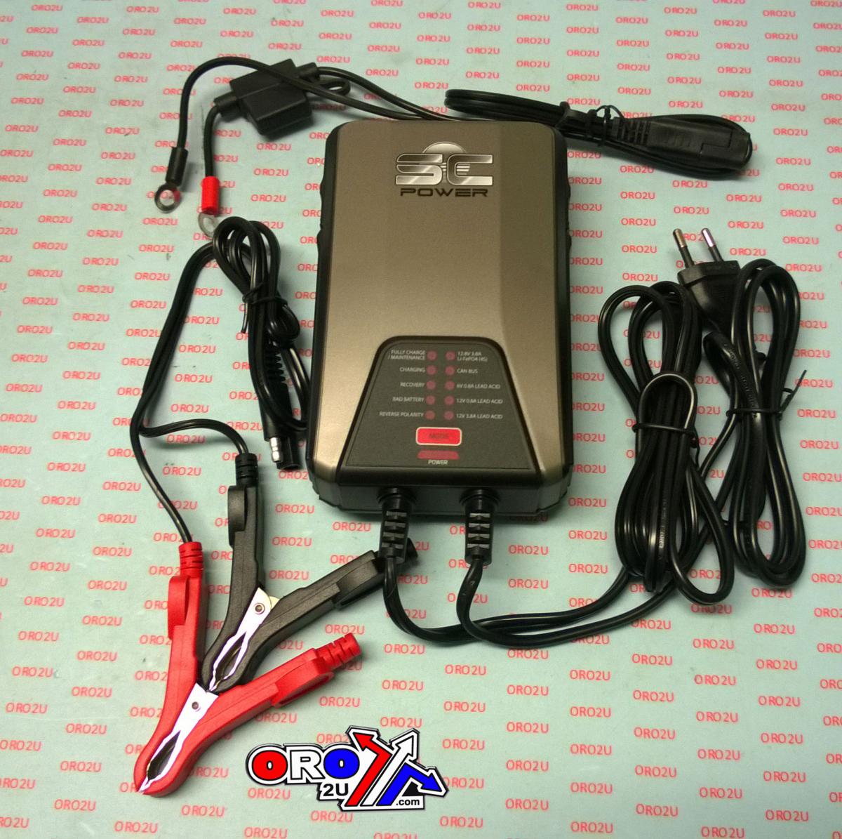 SC38 BATTERY CHARGER 6V/12V, LEAD/LITHIUM, BATTERY CHARGER 3,8A, ** EU SOCKET **
