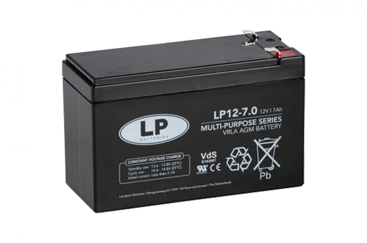 BATTERY LP12-7 T1 12V 7Ah. Sealed, 112 X 88 X 69 mm
