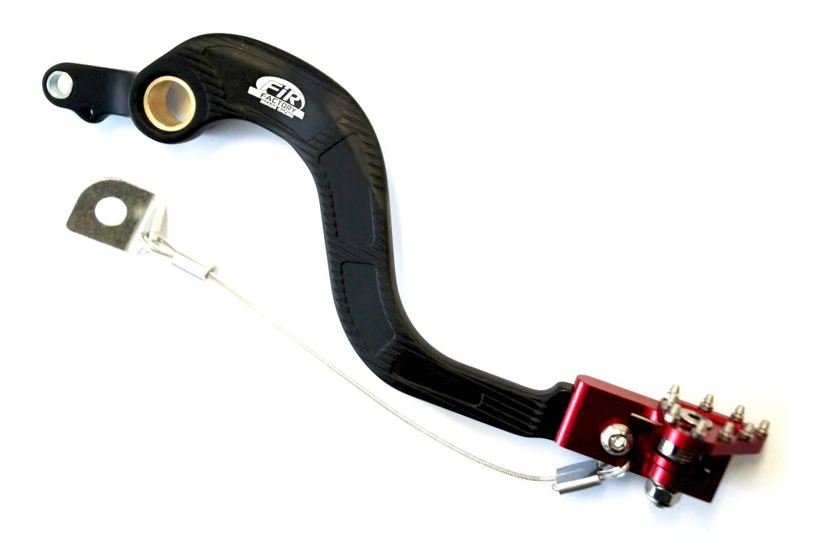 REAR BRAKE PEDAL BK/RD, HONDA CR125R 04-07, FIR BRAND, 46510-KSR-J00