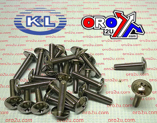 CHROME OVAL HEAD PHILLIPS 6x28 PACK 25, KAWASAKI 33-7862, TOOLS ROAD
