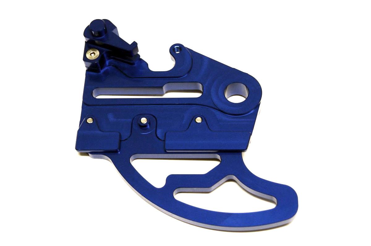 FIR BLUE REAR DISC GUARD W/CALIPER MOUNT KTM/HUSQVARNA ENDURO 17-21
