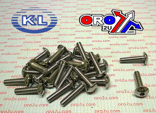 CHROME ALLEN OVAL HEAD 6x26 PACK/25, SUZUKI 4mm Key 33-7870, ROAD TOOLS