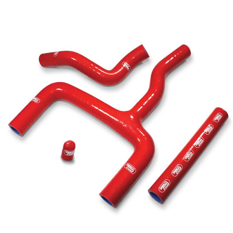 SAMCO HOSE KIT BETA 125RR 18-19, 200RR 19 Thermostat Bypass, 4 PIECE KIT, RED