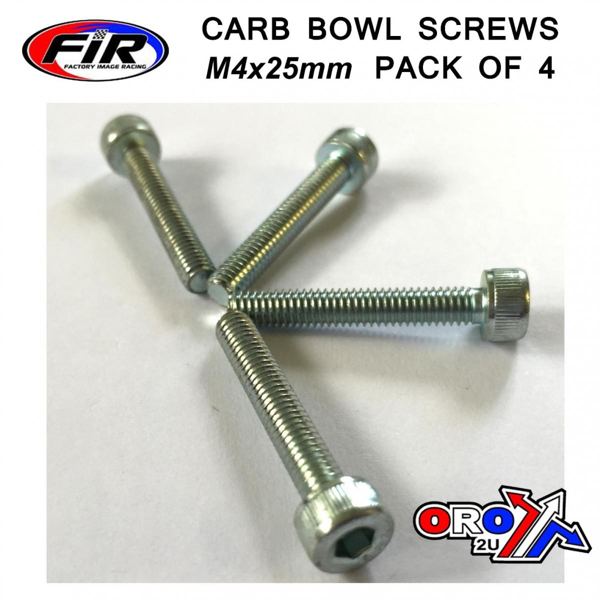 M4 x 25mm PK/4 CARB FLOAT BOWL SCREWS