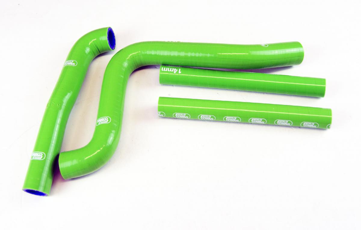 SAMCO HOSE KIT KAWASAKI KX125 1999-2002, 4 PIECE KIT, GREEN, KAW-83 GN