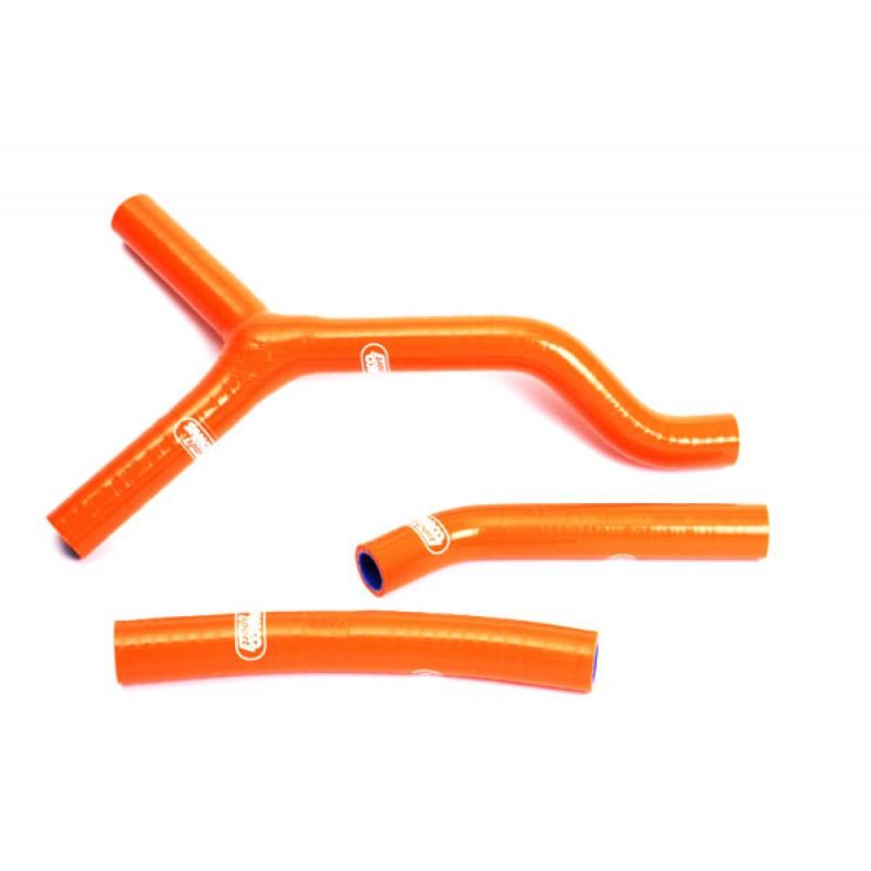 SAMCO HOSE KIT KTM 2T 01-07 Thermostat Bypass, 3 PIECE KIT, ORANGE, KTM-2 OR