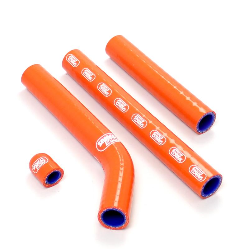 SAMCO HOSE KIT KTM 125/200 EXC 08-11 Thermostat Bypass, 4 PIECE KIT, ORANGE