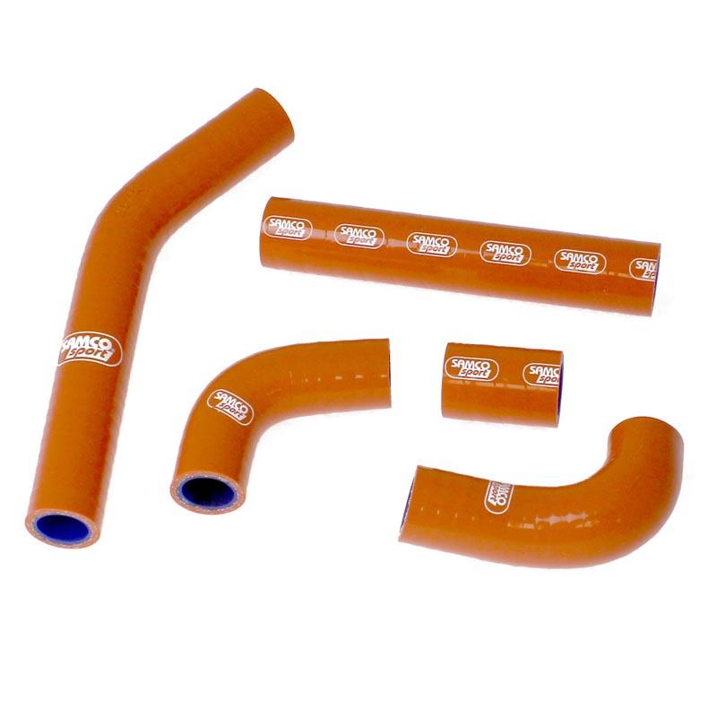 SAMCO HOSE KIT KTM 125/200 2T 08-11 OEM Design, 5 PIECE KIT, ORANGE, KTM-29 OR
