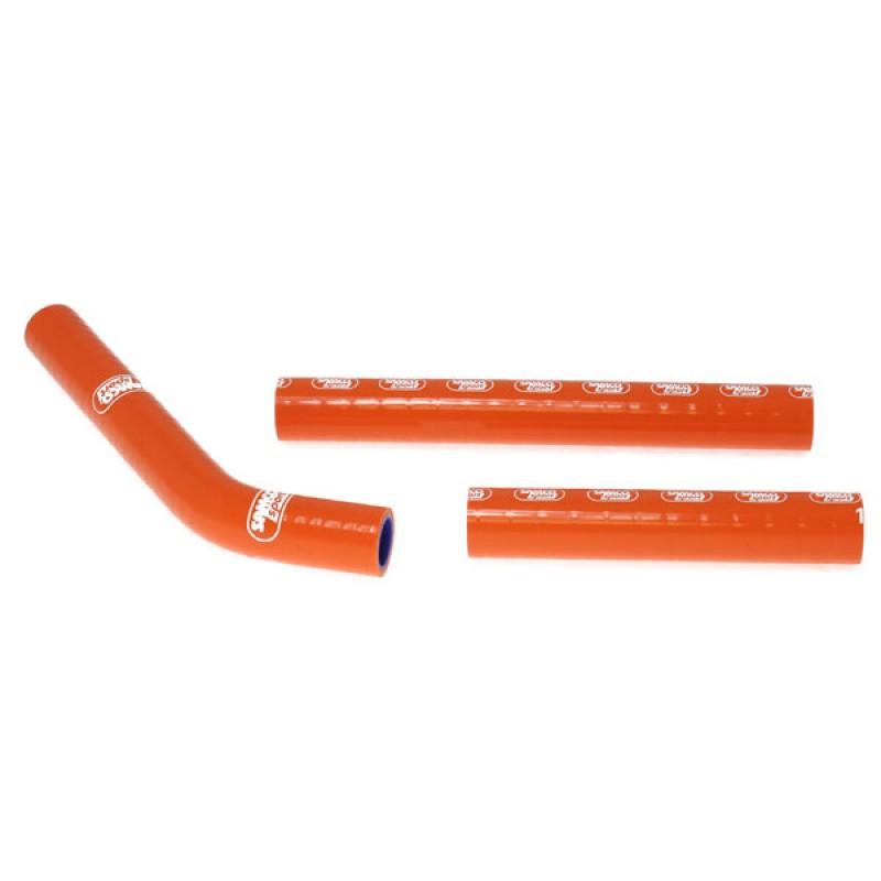 SAMCO HOSE KIT KTM 125/144 SX 2007-2010, 3 PIECE KIT, ORANGE, KTM-17 OR