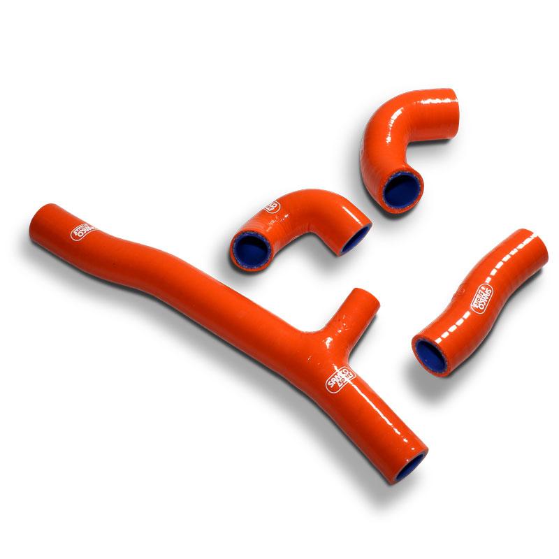 SAMCO HOSE KIT KTM 250/300 2T 20-23 OEM Design, 4 PIECE KIT, ORANGE, KTM-113 OR