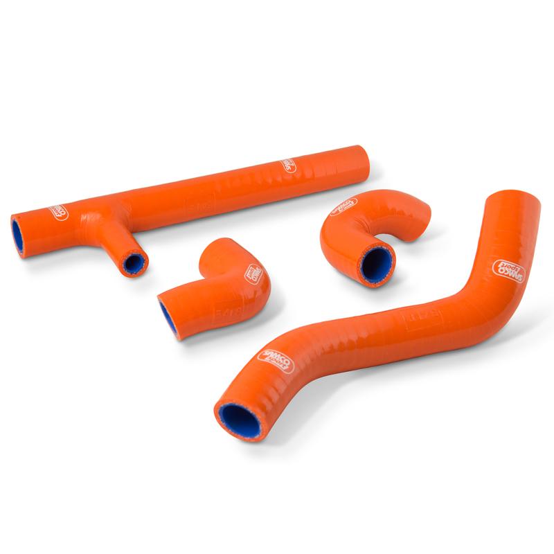 SAMCO HOSE KIT KTM 250/350 EXC-F 17-19, OEM Design, 4 PIECE, ORANGE, KTM-90 OR