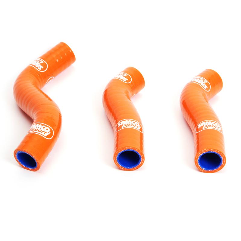 SAMCO HOSE KIT KTM 250 SX-F 2007-2010, 3 PIECE KIT, ORANGE, KTM-7 OR