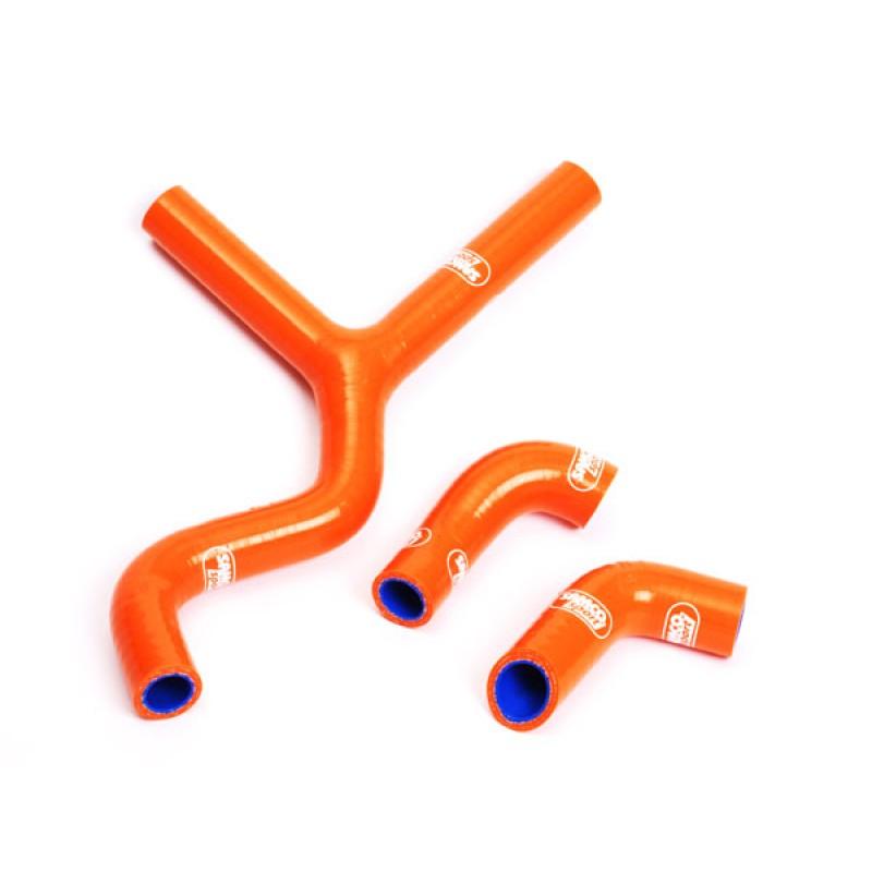 SAMCO HOSE KIT KTM 450/525 SX 2001-2006, 3 PIECE KIT, ORANGE, KTM-4 OR