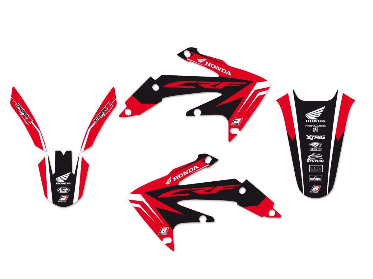 HONDA CRF450X 2004-2016 DREAM 4 FULL DECAL KIT, BLACKBIRD
