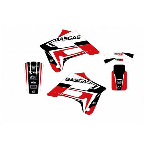 GAS GAS EC125-300 02-06, FSE450 02-06, DREAM-4 RED DECAL KIT