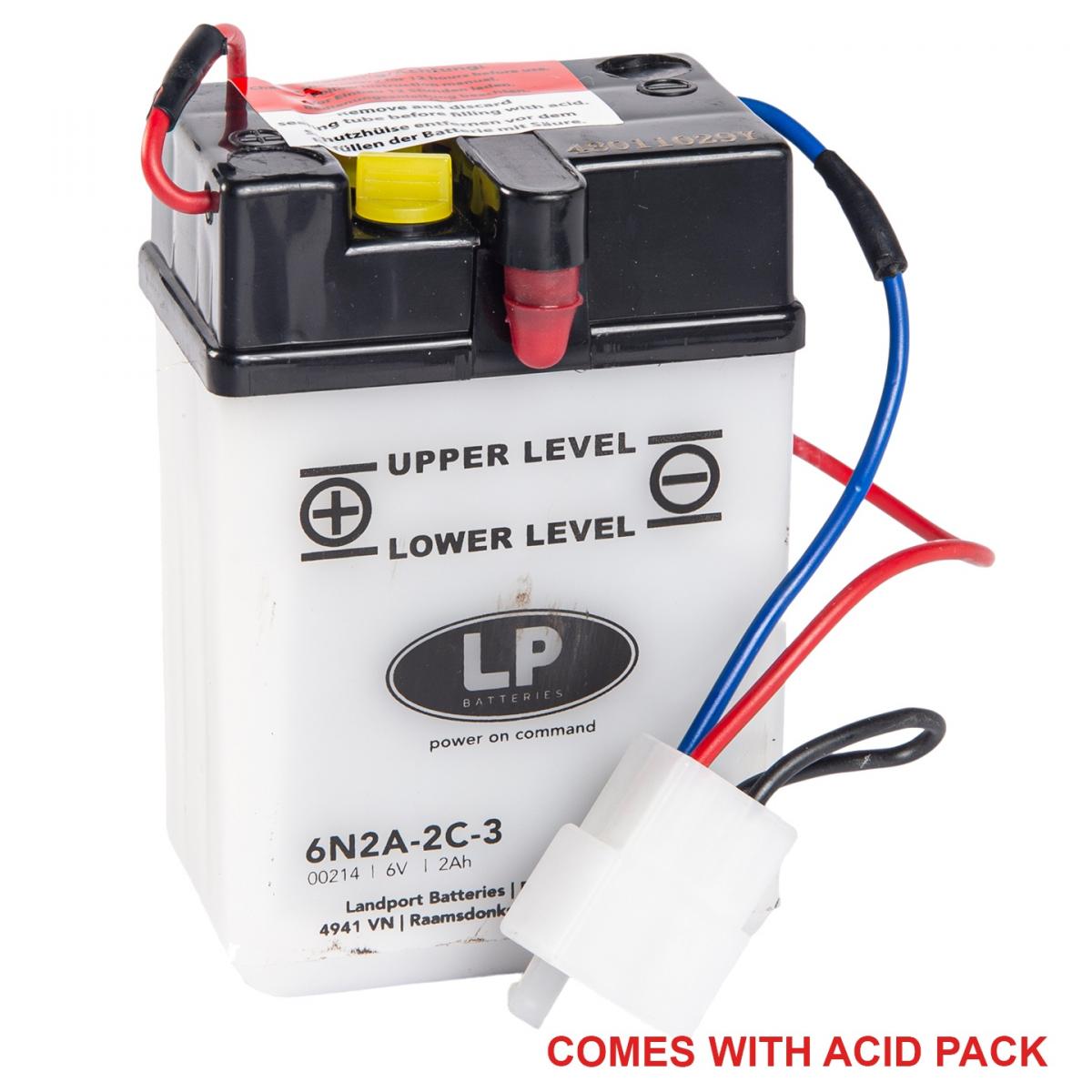 BATTERY 6N2A-2C-3 6V 2Ah